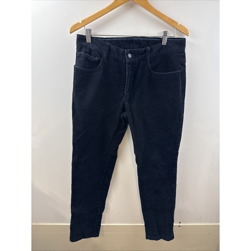 Radmor Golf Corduroy Pants Mens 33 Navy Blue Zip Fly Button Waist Cotton Five-O